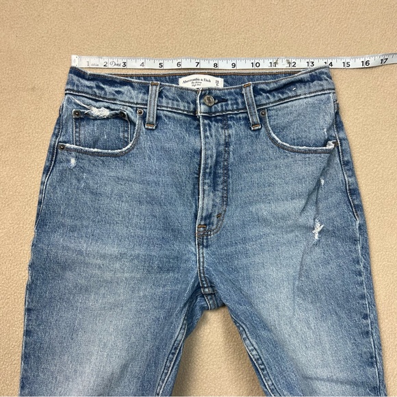 Abercrombie & Fitch Jeans Womens 28/6 The Skinny High Rise Frayed Hem Destroyed - Picture 4 of 6